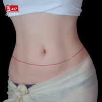 Red rope giant waist chain super sexy golden beads 14K gold color preservation does not fade waist rope to go to the villain Tai Sui original