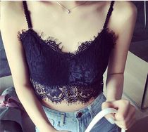 Net red interior artifact new product eyelash lace camisole vest anti-light sling sling sling chest wrap base shirt