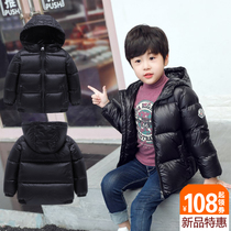 New childrens down jacket light and thickened boys and girls childrens baby middle and large childrens short winter coat childrens clothing