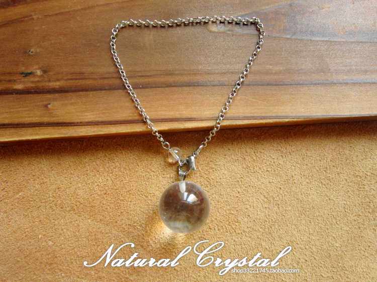 《bytime新款》天然催眠水晶球灵摆含钛钢灵摆链 送灵摆表