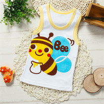 Spring and summer childrens vest Infant boy girl camisole cotton base cartoon sleeveless baby vest