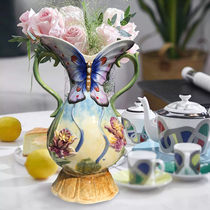 Fang Ya ceramic butterfly dance Butterfly European style garden vase flowers new home gifts housewarming gifts wedding gifts