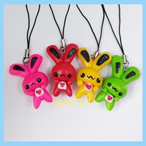 Zodiac Rabbit New Year Gift Handcrafted Knead Soft Pottery Small Pendant Send Bestie Friends Color Random