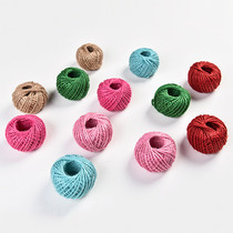 Creative Suspension Hemp Rope Photo Wall Hand Woven Rope Decoration Diy Fine Wool Wire Group Original Linen Pink Color Red Color