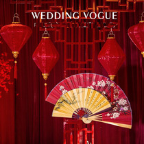 Han and Tang Chinese wedding props Chinese palace lantern Diamond lantern wedding hotel festival red lantern silk Lantern