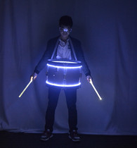 LED luminous snare drum waist drum drum commercial performance creative performance props nightclub bar wine waiter clothing