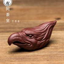 tea favor decoration boutique purple ke yang Eagle Vision sculpture cha wan with the fun tray decorations