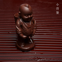 Tea pet ornaments boutique purple sand urine doll sculpture small back basket tea play tea tray home decoration gifts