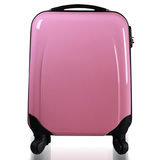 镜面粉色拉杆箱万向轮18寸登机箱韩国行李箱