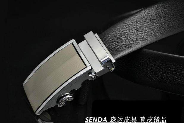 森达男士腰带真皮皮带 自动扣男腰带加长男士皮带 双面头层牛皮