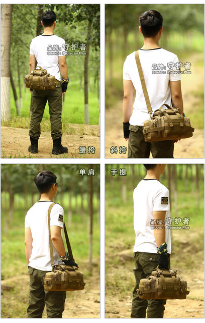 ຖົງແອວ Guardian Men's Multi-functional shoulder messenger bag SLR camera backpack tactical waterproof lure bag