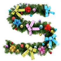 Christmas decorations rattan 2 7 meters encrypted luxury door decoration shopping mall hotel KTV wall decoration wreath pendant