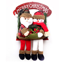 Fabric doll toy gift Christmas Tree pendant background doll window wall door hanging Christmas decorations