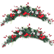 Christmas decorations Horn rattan door hanging Christmas tree pendant Hotel shopping mall corridor Kindergarten layout wall