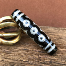 Tibetan Tantric Tianzhu Tibetan transmission inlaid silver five-eyed Tianzhu natural genuine to pure agate chalcedony pulp oil