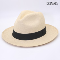 CASAARCE Import artisanal foldable Panama straw hat genuine leather sweat with Fino Fino with Fedora