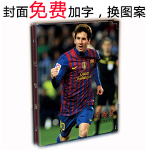 Vintage loose-leaf classmate record Barcelona Messi Neymar football star primary and secondary school students graduation commemorative book