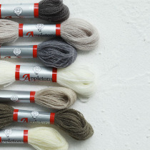 British imported appletons 100% fine wool embroidery thread black and white gray 28 colors available