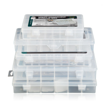 Imported drop-resistant plastic parts Box storage box element box screw box mini 8 grid screw box IC box