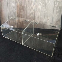 Customized Crystal acrylic transparent candy box supermarket shelves bulk dried fruit box snacks display food storage box