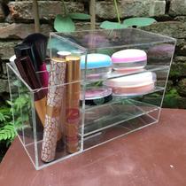 Thickened acrylic desktop storage box cosmetics classification box partition jewelry makeup separation box stackable grid