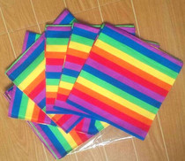 Seven-color rainbow collar hiphop men and women hip-hop bandana Hip-hop square bandana gang headband outdoor riding handkerchief