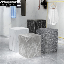 Meixen clothing store imitation marble display table mens clothing store Zhongdao running water table display table window decoration props