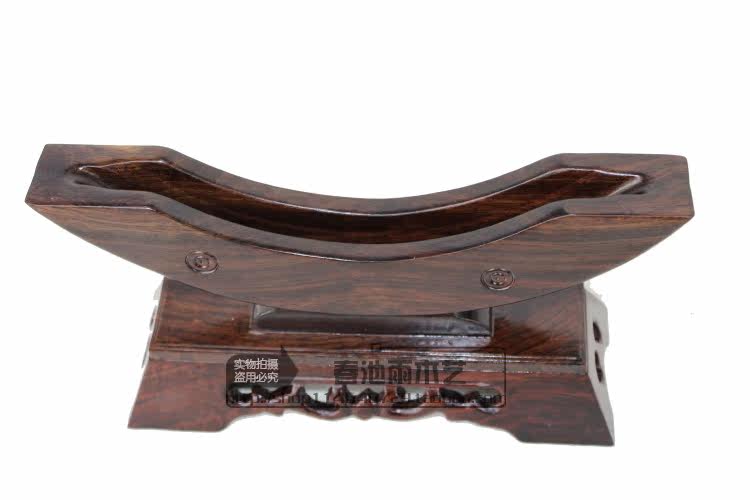 红木平安扣底座木质玉石平安扣木架黑梓木实木凹槽座盘座盘架客厅