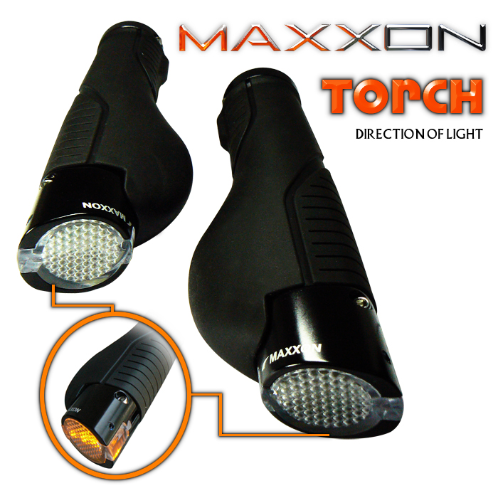 Taiwan MAXXON bicycle handle set ergonomic grip with direction light turn signal tail light MAXTRON