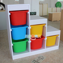 Kindergarten childrens toy cabinet Early education locker Finishing cabinet Packing rack ladder shape storage cabinet Buy another box