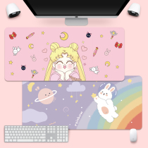 Mouse pad super large cartoon computer notebook animation cute girl personality writing game keyboard small table pad