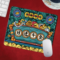 Guochao small mouse pad animation custom lock edge game writing office personality creative thick table mat washable
