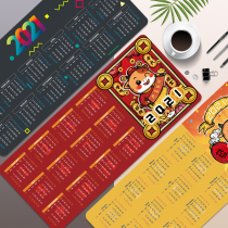2021 ox calendar mouse pad oversized non-slip washing gift custom calendar calendar week calendar office desk pad