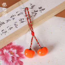 Taiwan good things will happen pendant Good persimmon peanut Persimmon wishful things Simulation charm gift car pendant