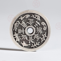 3 8 cm long life rich in rich gold jade full of pure silver money to press and win the money stone Sparrow gold and silver coins