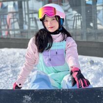 Long White Mountain Ski Suit Rental Snowy Pleasant Outdoor Ski Back Belt Pants Men And Women Veneer Double Board Waterproof Windproof