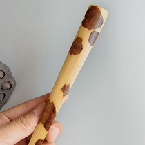 8 Inch Boutique Red Xiangfei Princess Folded Fan Natural Spotted Bamboo Fan Blank Soulful Ultra Slim Fan Face Pure Handmade Fun Fan