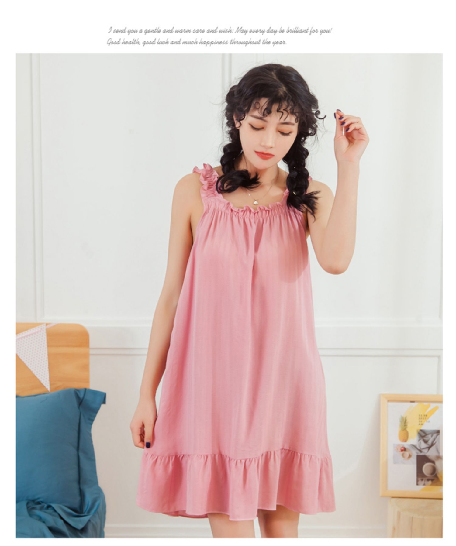 手感柔软,光滑凉爽,透气舒适,抗静电,多种时尚款式,女士性感吊带睡 