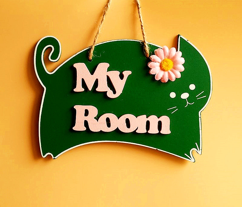 猫咪房间牌欧式创意家居装饰品幼儿园墙壁墙面挂牌个性木门牌挂饰