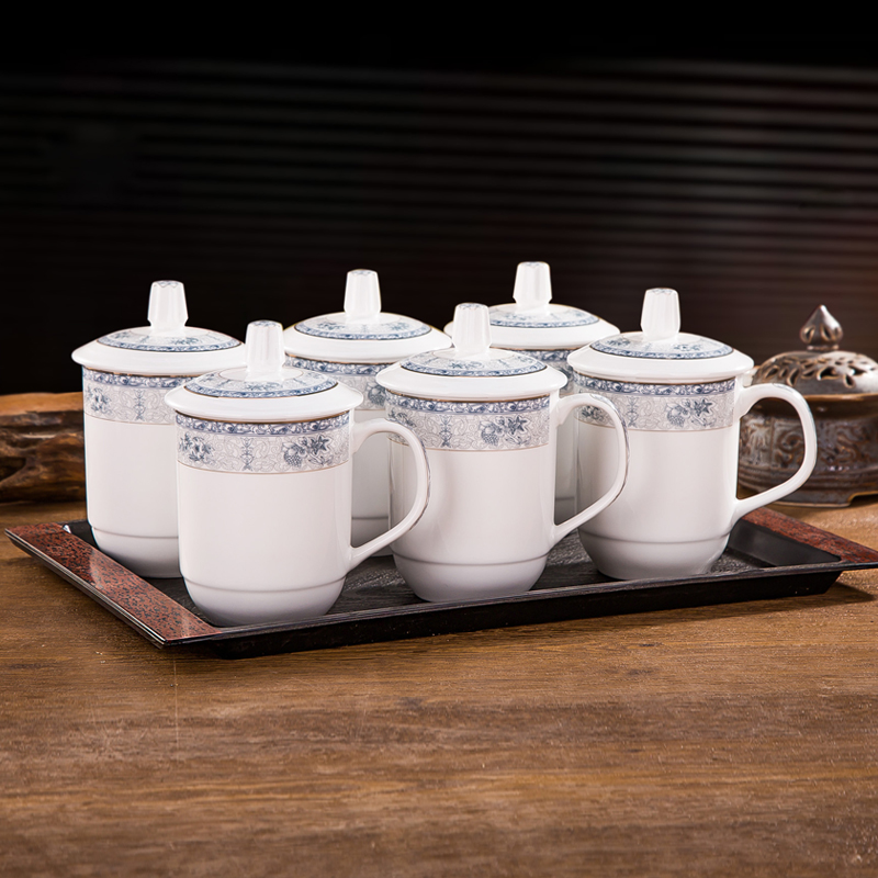 Jingdezhen office cup for tea tray tea teahouse large small resin saucer tray cups of tea