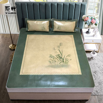 YOMO original animal husbandry new first layer buffalo leather mat leather painted cowhide mat chrome-free tanned clear watercolor mat set of three