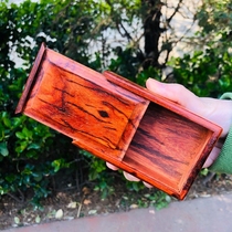 Indian lobular rosewood business card case red sour branch mahogany retro high-grade business gifts solid wood office ornaments