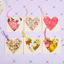 Simple Korean creative greeting card small card birthday wishes Thank you flowers with envelopes 520 Valentine message card