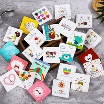 Festive general trend Korean creative small greeting card with envelope birthday wishes thank cartoon hipster small card