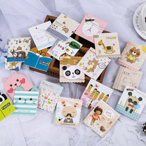 Korean Creative hipster Small Card Folding with Envelope Children Cartoon Birthday Wish Kasan Thanks Card