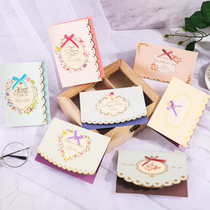 Korean creative new year greeting card simple birthday wish mini Children message thank small card paper