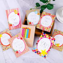 Greeting Cards Universal Message Card Birthday Blessings Small Card Upscale Bronzing Korea Creative Mini Thank You Card With Envelope