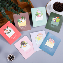 Simple folding and writing high-end childrens three-dimensional birthday wishes thank small card Korean creative greeting card with envelope