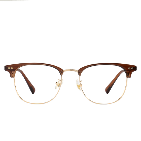 Japanese brown glasses frame men and women's big face slim half-frame glasses myopia can match retro Japanese brown glasses frame men and women's big face slim half-frame glasses myopia can match retro