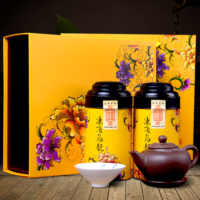 润虎台湾高山茶冻顶乌龙茶台湾进口茶叶乌龙茶过年送礼年货礼盒装产品展示图1